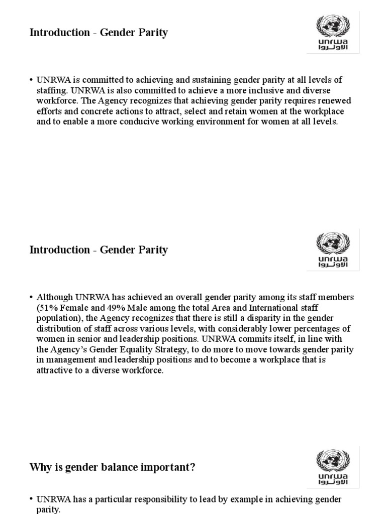 Gender Parity Examples