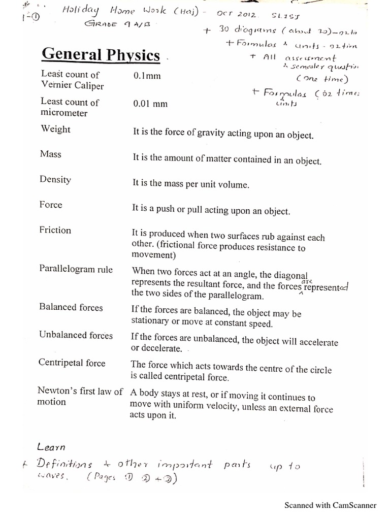 Definition Sheet PDF