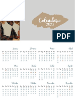 Calendário 2023 com dias da semana