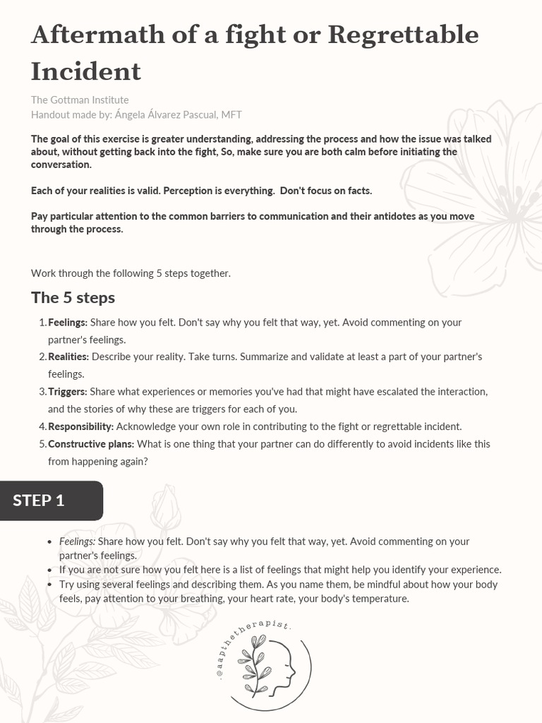 Aftermath of a Regrettable Incident | PDF | Feeling | Experience