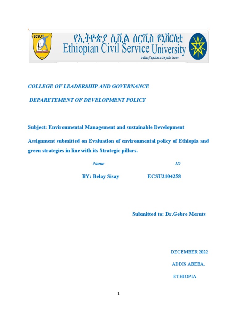 Evaluation of Environmental Policy PDF Environmental Impact