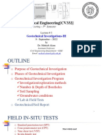 CV332-Lecture - 3 (Geotechnical Investigations-3)