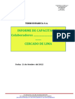 Informe Tecnico de Capacitación