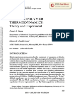 Block Copolymer Thermodynamics - Theory and Experimentbates1990