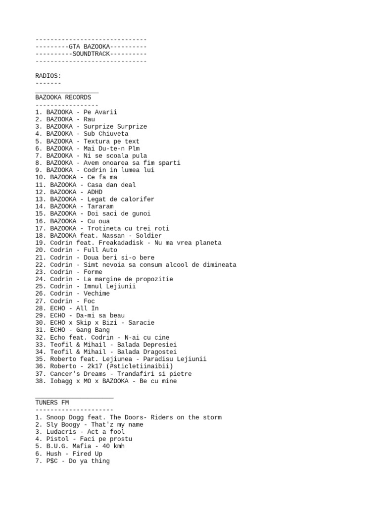 Mod Soundtrack | PDF | Hip Hop | Musicians