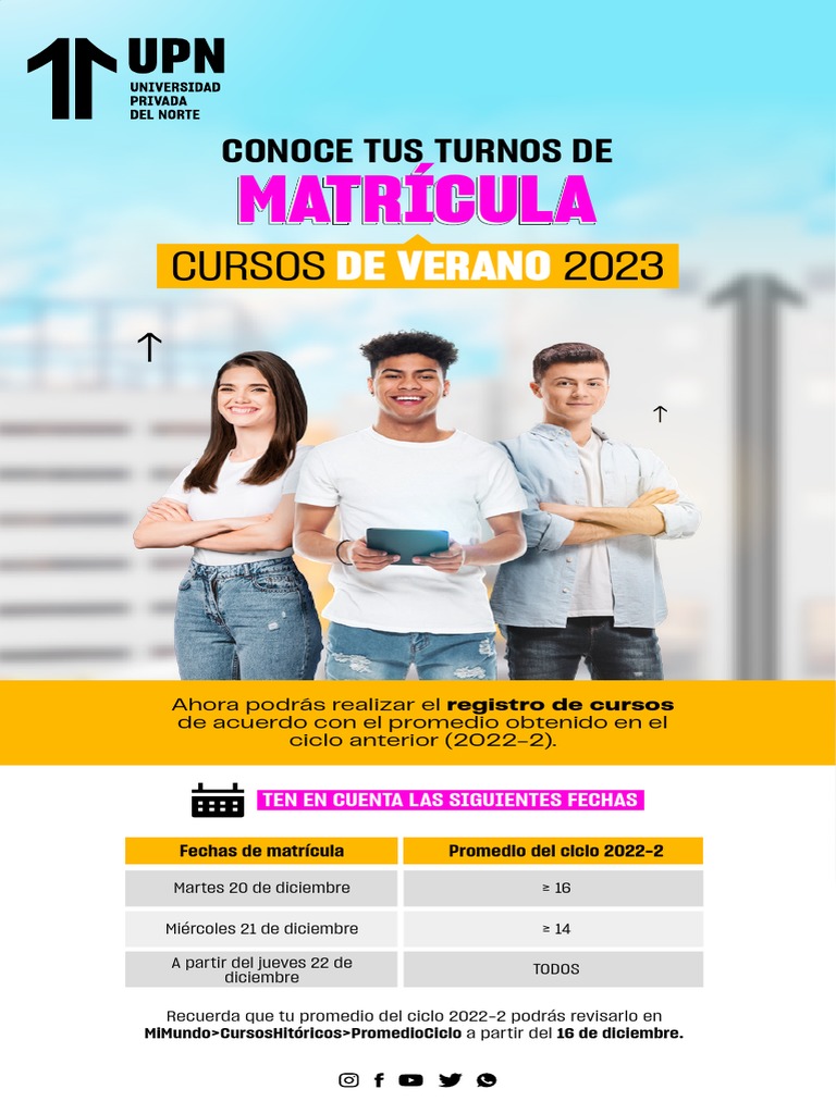 Upn Turnos Cursos de Verano 2023 | PDF