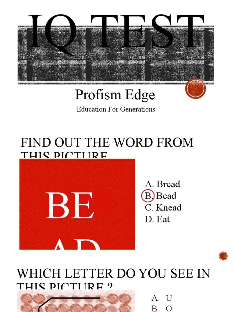 Iq Test 3 | PDF