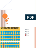 Find the letter, number or shape in visual tests