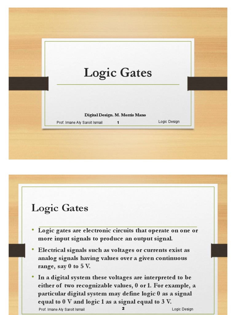 2Logic Gates Lecture Download Free PDF Logic Gate Computer