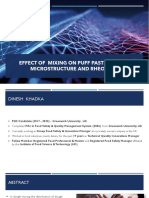 Effect of Mixing on Puff Pastry Dough Microstructure