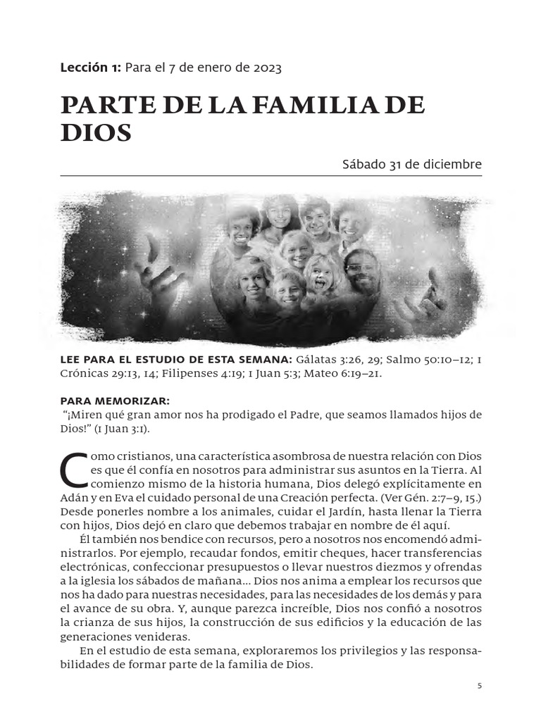 Parte de la Familia de Dios | PDF | Amor | Jesús