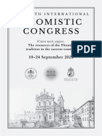 Thomistic Congress Booklet