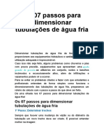 Os 07 Passos para Dimensionar