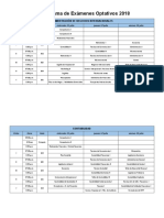 Exámenes Optativos 2018 ADMINISTRACIÓN DE NEGOCIOS