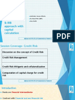 Credit Risk Management: Standardized and IRB Approaches