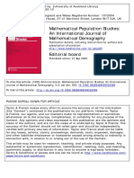 Mathematical Population Studies: An International Journal of Mathematical Demography