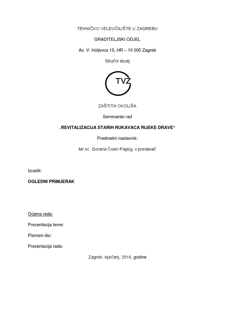 ZO_Seminarski rad_primjer_web | PDF