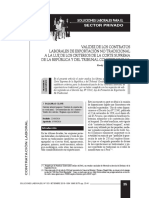 La Validez de Los Contratos Laborades de Exportación No Tradicional