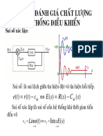 Chöông 4: Ñaùnh Giaù Chaát Löôïng Heä Thoáng Ñieàu Khieån: S C S R S E C T R T e