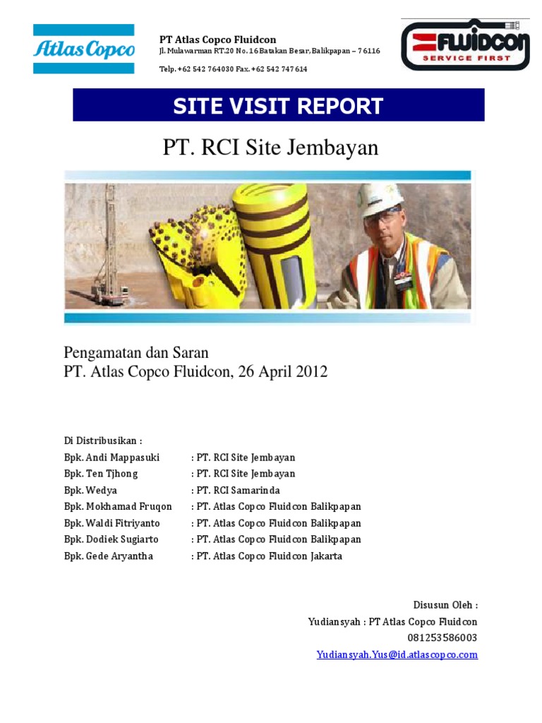 Laporan Kerusakan Bit di Site Jembayan | PDF