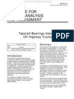 Manual Guide Tapered Bearings Analysis Assessment Used Caterpillar Trucks