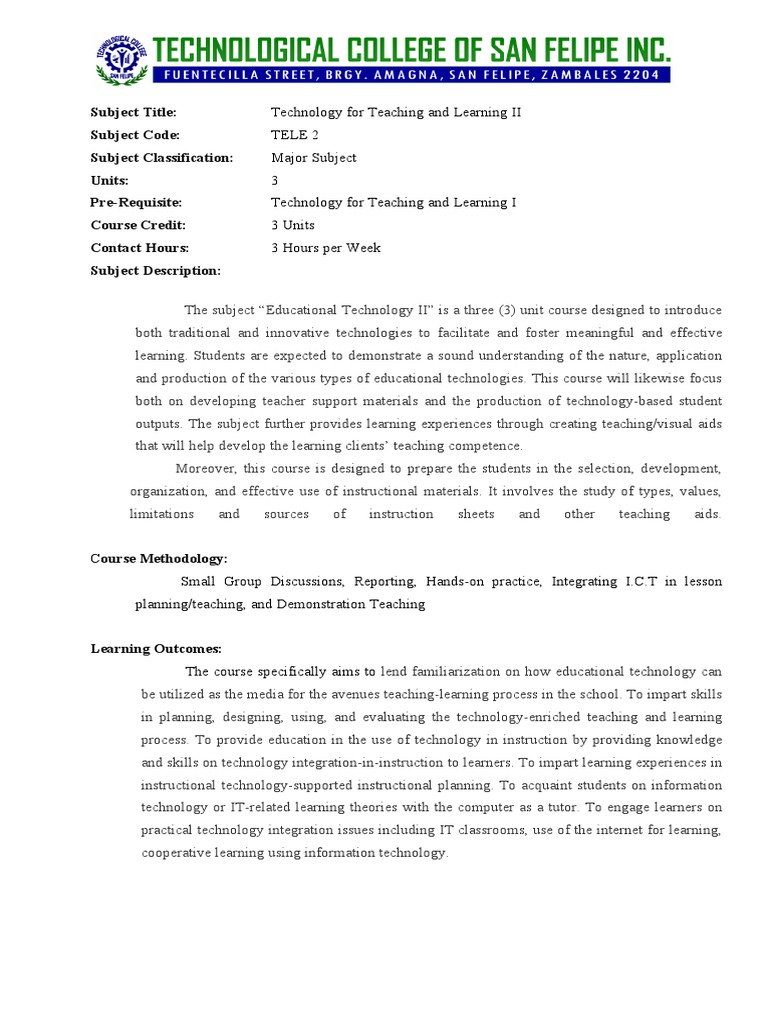 Tele 2 Pdf Teaching Method Educational Technology