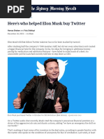 Here’s who helped Elon Musk buy Twitter