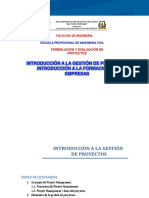 Introducción A La Gestión de Proyectos Introducción A La Formación de Empresas