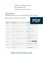 Model Verb Passive - Infinitive - Note 30-10-22