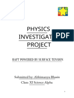 Physics Investigatory Project Raft Power