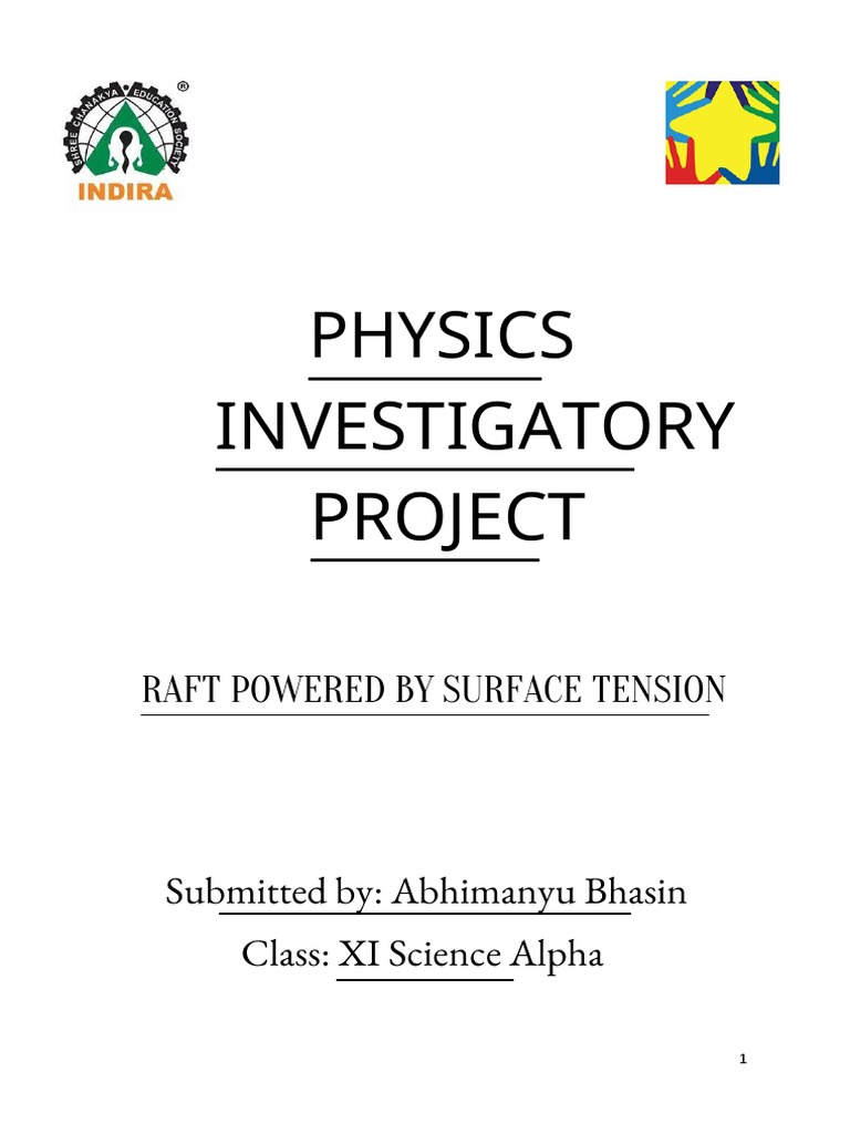 Raft Powered by Surface Tension Project | PDF | Hydrophile | Surface ...