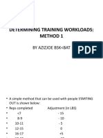 Determining Training Workloads