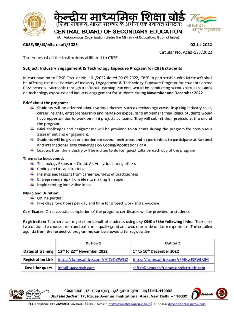 137 Circular 2022 Pdf