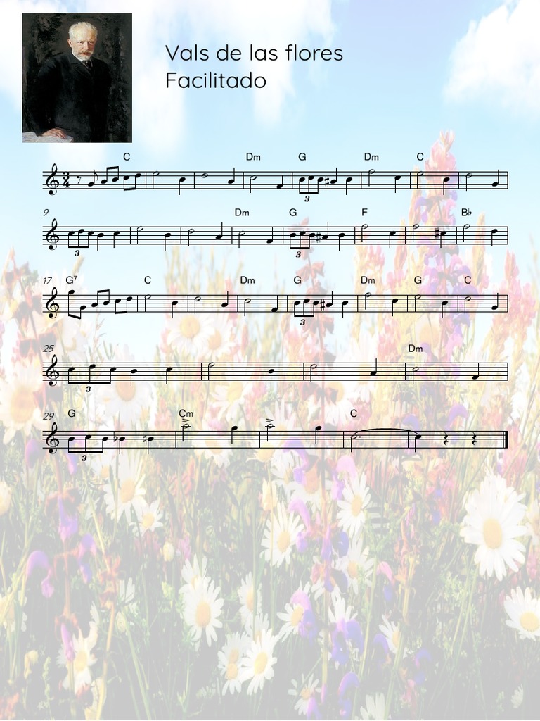 Vals de Las Flores Facilitado Partitura Completa | PDF
