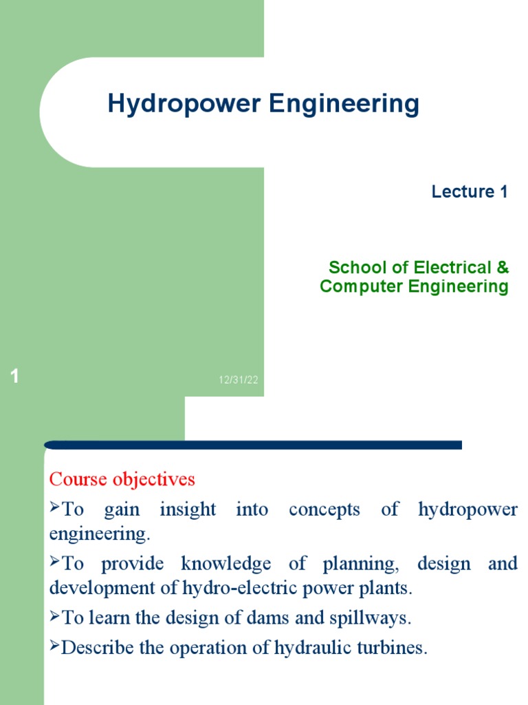 Hydropower Engineering Overview | PDF | Hydroelectricity | Dam