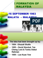 Formation of Malaysia in 1963