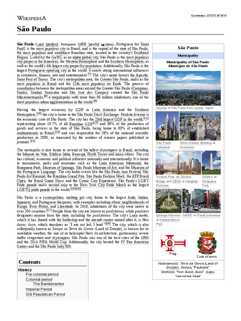 São Paulo Download Free PDF São Paulo