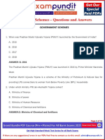 Government Schemes Questions and Answers PDF