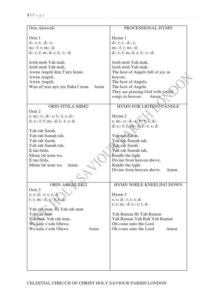 Ccc Hymns Pdf Heaven Theology