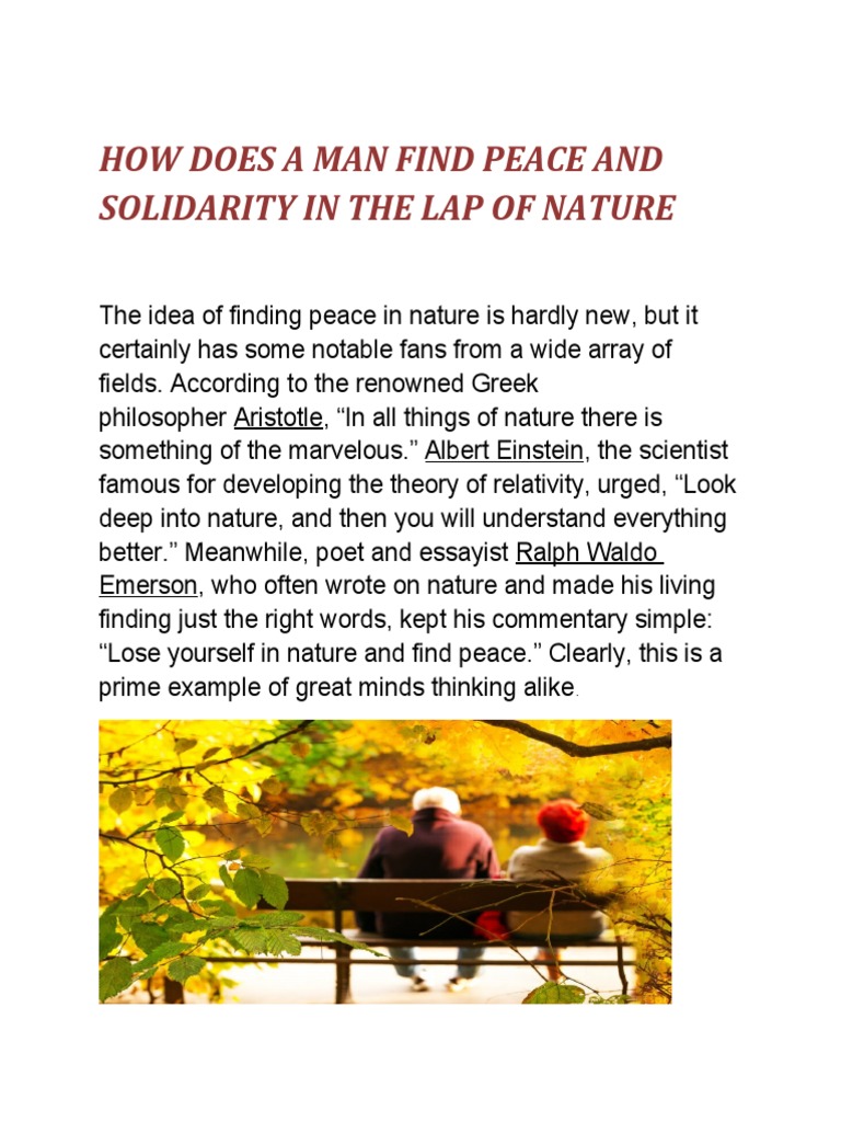Finding Peace in Nature's Embrace | PDF | Nature | Mind