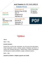 BAS 112 General Chemistry Evaluation and Syllabus