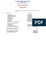 Statement of Cash Flow December 2020