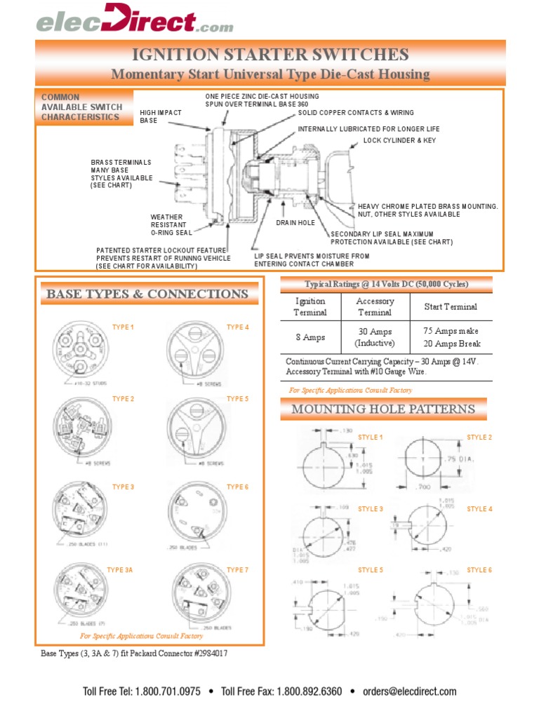 Pollak Ignition Starter Switches PDF Switch Ignition System