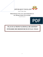 PANGIRE Plan D Actions National de Gestion Integrees Des Ressources en Eau Togo 2010