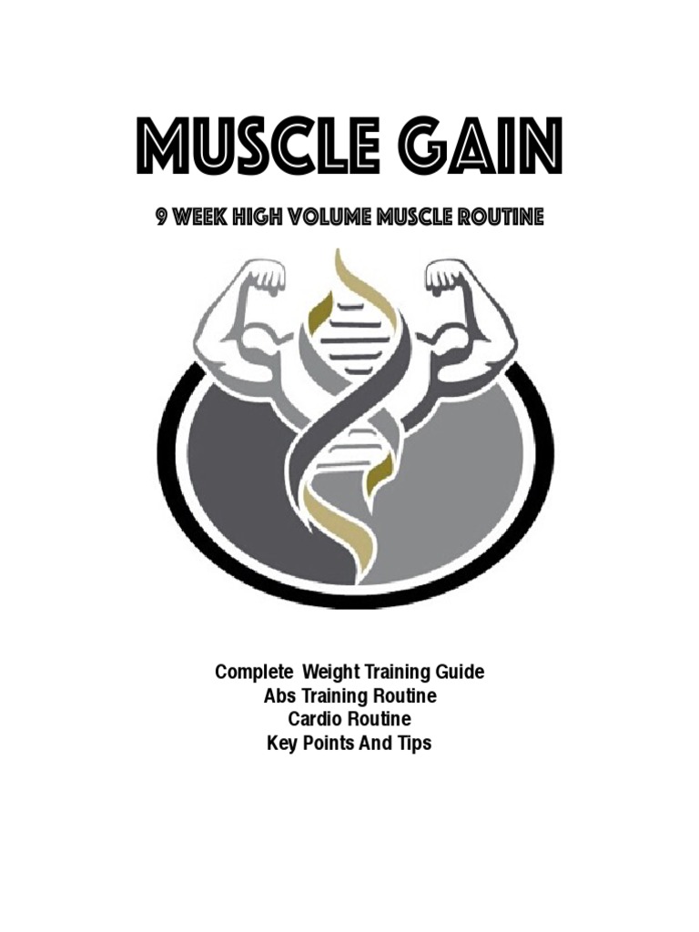 Muscle Gain Routine | PDF | Abdomen | Physical Fitness