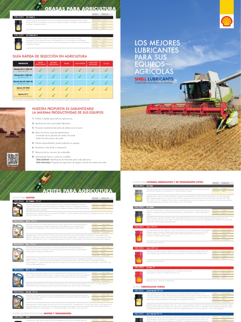 Catalogo Shell Agricultura | PDF | Lubricante | Cummins