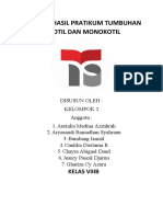 Laporan Hasil Pratikum Tumbuhan Dikotil Dan Monokotil-Klp 2