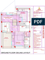Ground Floor Ceiling Layout: Wash Area 9'-0" X 5'-0" Kitchen 12'-0" X 12'-8"