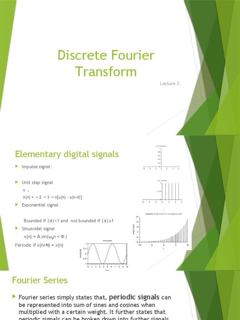 Discrete Fourier Transform | PDF | Discrete Fourier Transform | Fourier ...