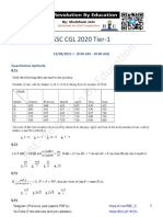 SSC CGL Tier 1 2020 ,,,,TTTTTTTT